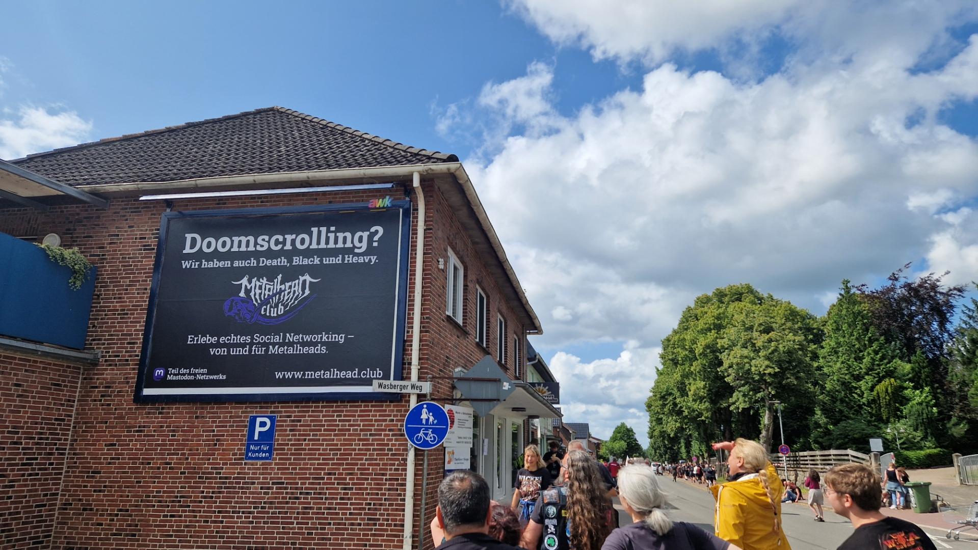 Photo of our advertising in Wacken 1